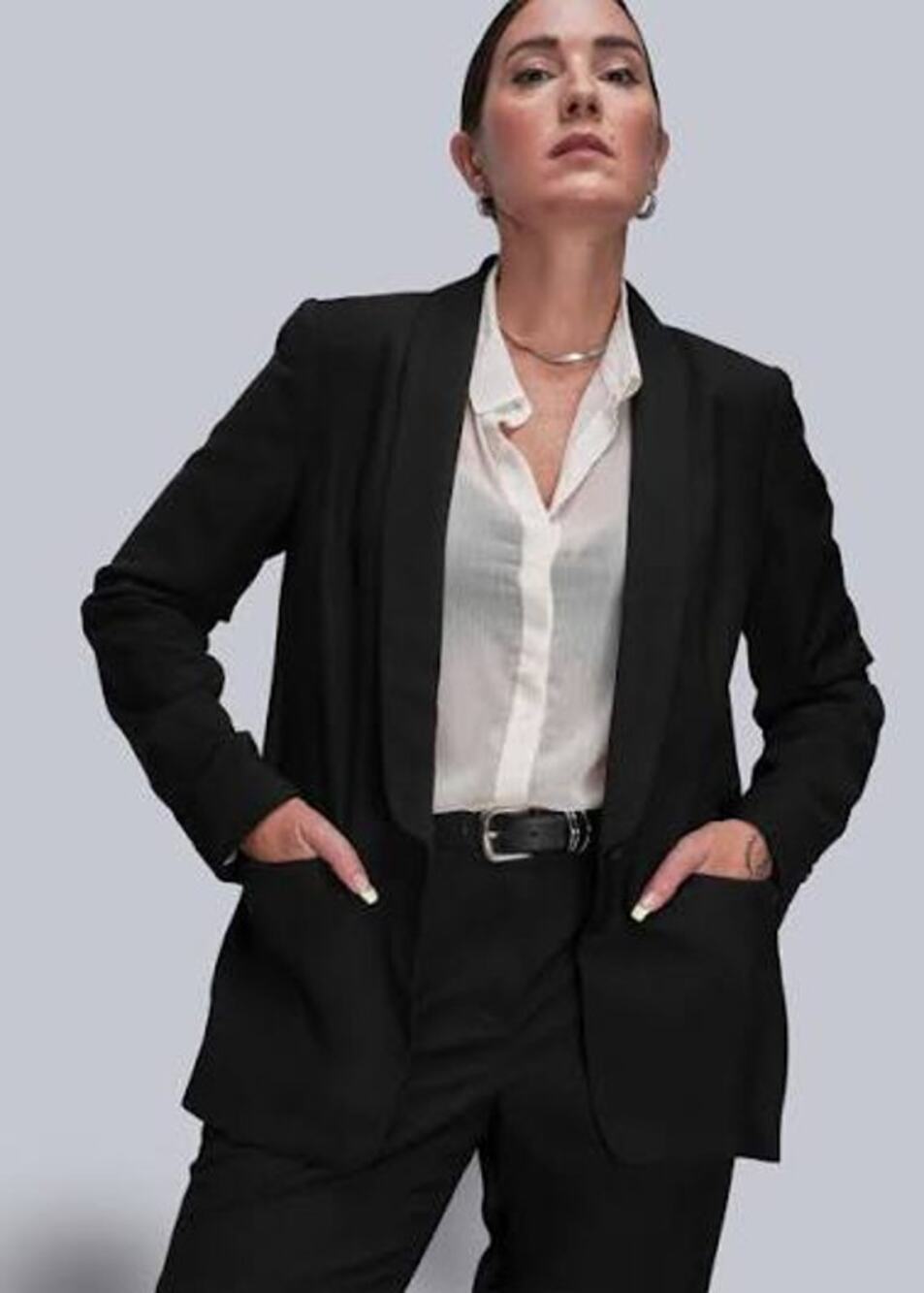 Wildfang The Empower Tux Blazer Black Shawl Collar Suiting Jacket Large L